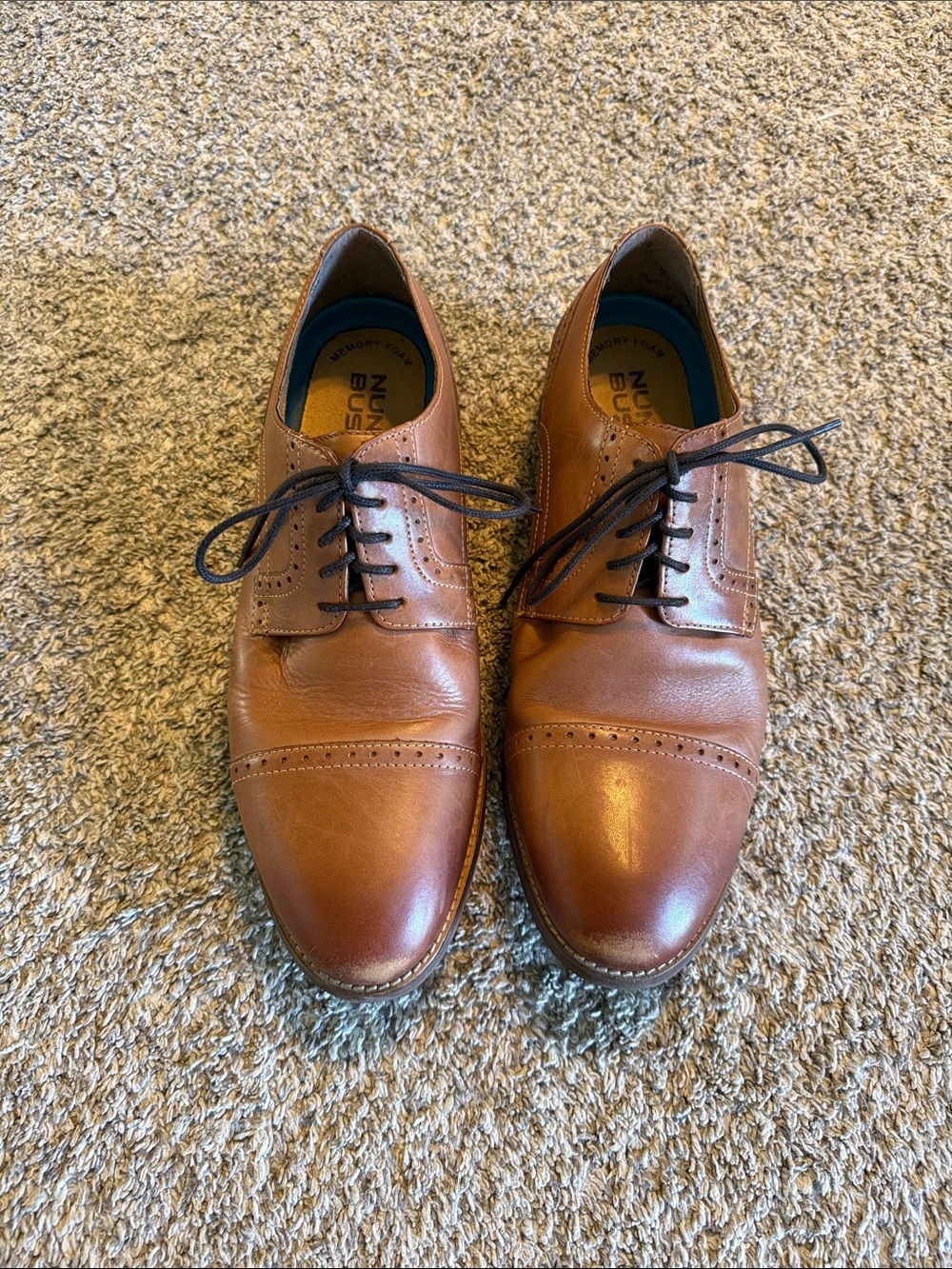 Nunn Bush Middleton Leather Cap-Toe Derby Dress Shoes